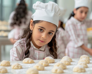 Kids Cooking Class Fun, Educational Activities for Children's Day, Learning Culinary Skills Through Play