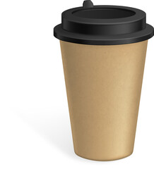 Coffee Cup with Lid Mockup