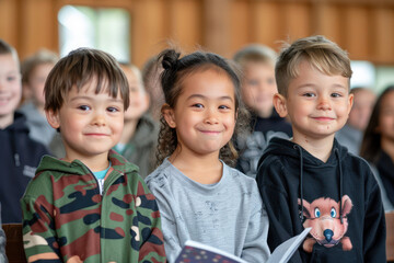 The Joy of Reading Children Immersed in a Captivating Storytime Session on Children's Day A Literary Delight for Young Minds