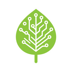 Modern Leaves Technology Logo 
