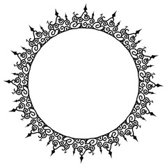 Classic vintage design with black circle frame. Perfect for photos, icons, logos, banners, greeting cards, websites, advertisements