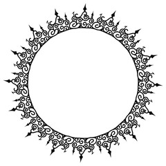 Classic vintage design with black circle frame. Perfect for photos, icons, logos, banners, greeting cards, websites, advertisements