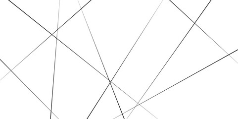 Geometric art random intersecting lines. vector seamless pattern line abstract black isolated on white background