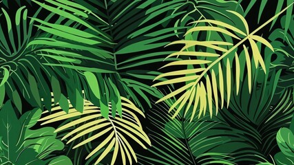palm leaves background