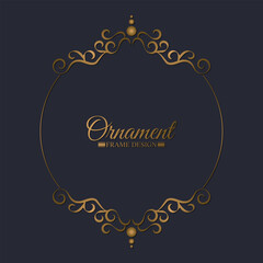 Elegant gold decorative frame design background