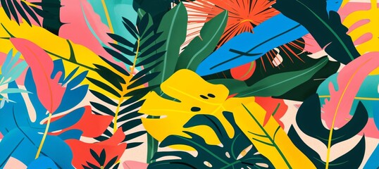 background with colorful leaves