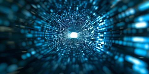 Naklejka premium Understanding Cyberspace The Digital Realm Within Computer Networks. Concept Cybersecurity, Internet Infrastructure, Online Privacy, Digital Communication, Information Technology