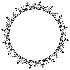 Classic vintage design with black circle frame. Perfect for photos, icons, logos, banners, greeting cards, websites, advertisements