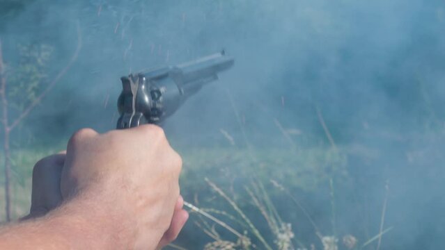 gun shots revolver remington New Model Army 1858 