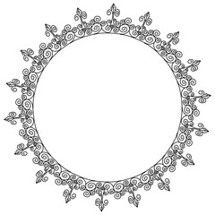 Classic vintage design with black circle frame. Perfect for photos, icons, logos, banners, greeting cards, websites, advertisements