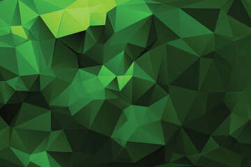 Abstract shiny green polygonal background