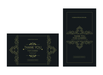 classic thank you wedding card