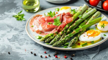 Asparagus With Eggs And Prosciutto, A Perfect Combination