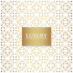 Luxury white ornament pattern design background