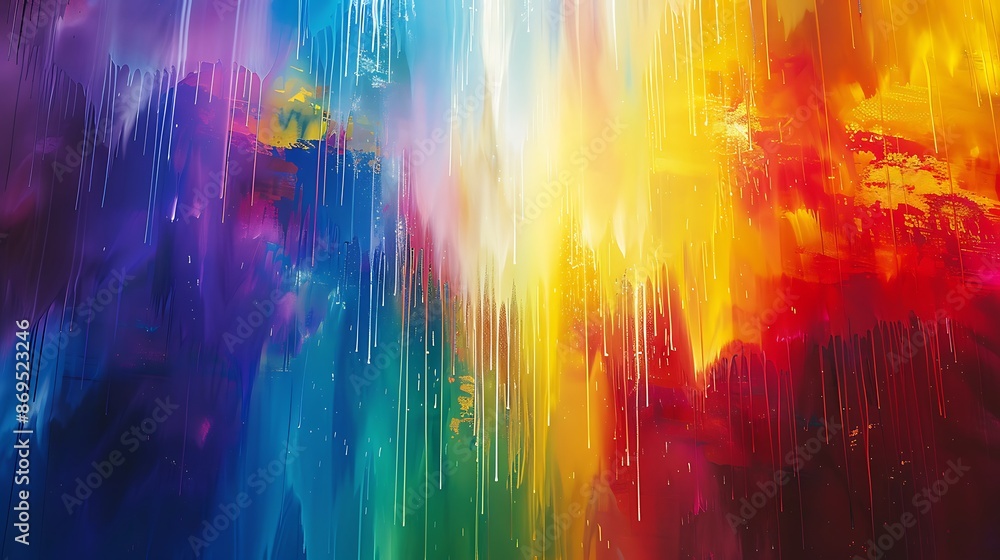 Poster spectrum of colors in rhythmic harmony, painting the canvas with its melodic vibrancy in a captivati