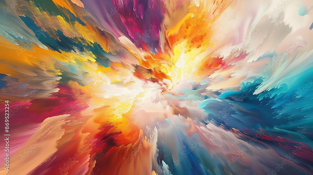 Poster spectrum of colors in rhythmic harmony, painting the canvas with its melodic vibrancy in a captivati