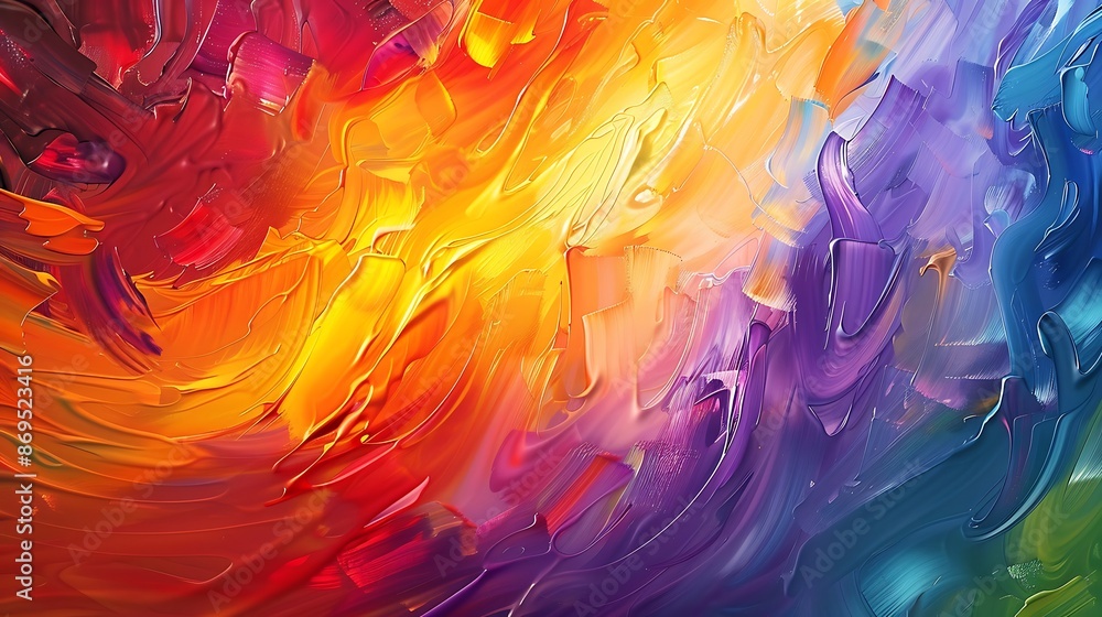Poster spectrum of colors in rhythmic harmony, painting the canvas with its melodic vibrancy in a captivati