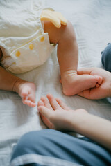 1-month-old Asian newborn girl