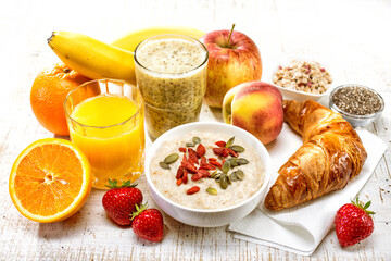 healthy breakfast ingredients