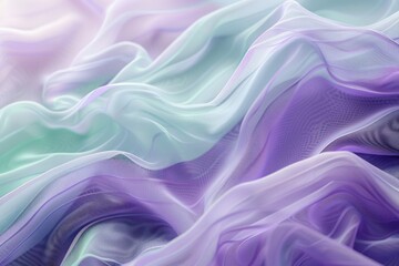 Obraz premium Soft gradient mesh background in soothing lavender and mint hues, perfect for wellness and relaxation themes.