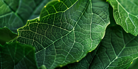 Fototapeta premium Detailed Close-Up of Leaf Veins & Textures