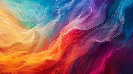 Obraz premium Spectrum of vibrant colors dancing gracefully, each shade contributing to a harmonious melody captured in high-definition detail.