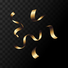 Golden Confetti and Firecracker Sauce Vector Set