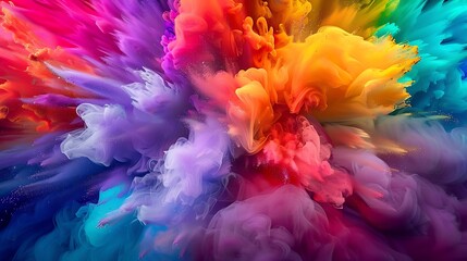 Spectrum of vibrant hues dancing in fluid motion, forming a symphony of colors captured in exquisite HD detail.