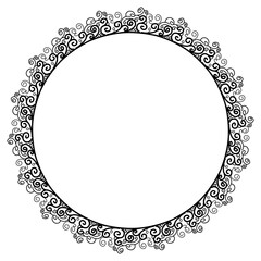 Classic vintage design with black circle frame. Perfect for photos, icons, logos, banners, greeting cards, websites, advertisements