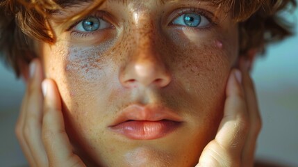 Teenager worry about acne and easily irritated skin conditions.
