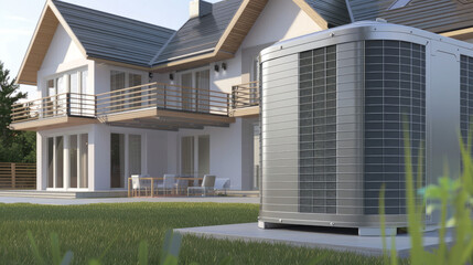 An HVAC engineer installed a system to help a new house capture and reuse heat from the air inside.