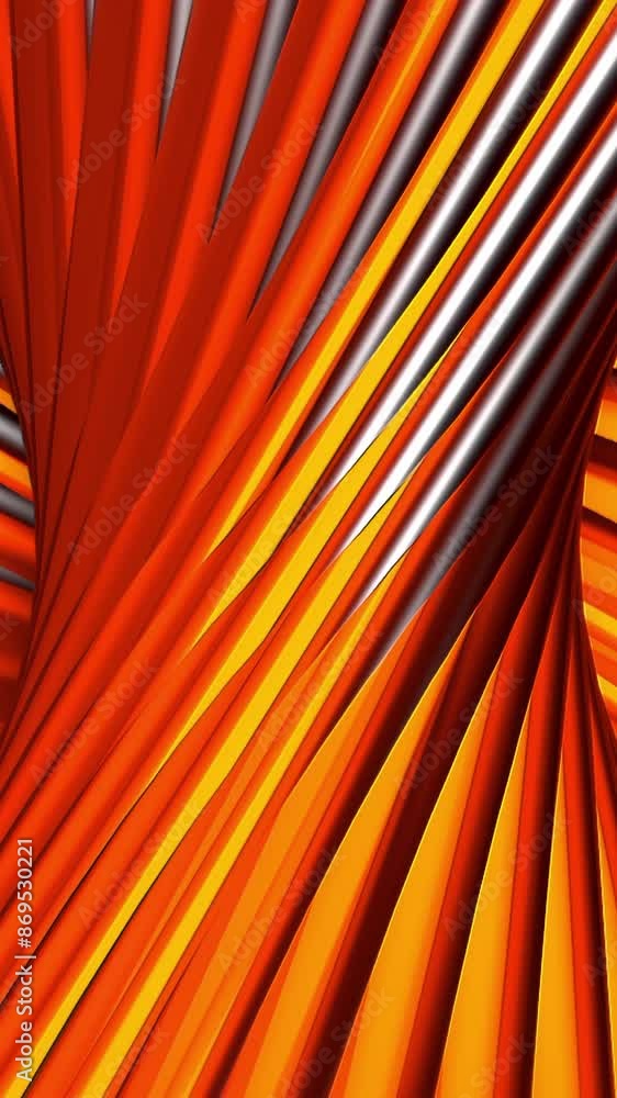 Poster lines twist into spiral. motion. 3d lines rotate in vertical spiral. colored spiral of many lines sl