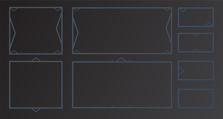 Live stream panel design template. Futuristic digital streaming screen interface