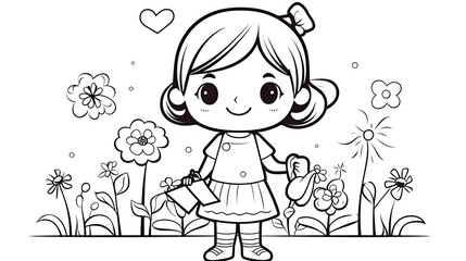 Obraz premium girl with flower