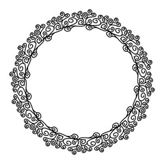 Classic vintage design with black circle frame. Perfect for photos, icons, logos, banners, greeting cards, websites, advertisements