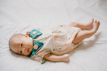 1-month-old Asian newborn girl
