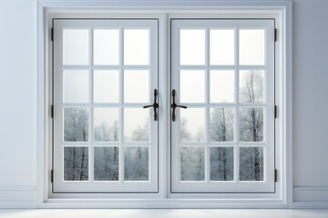 Large window with forest view