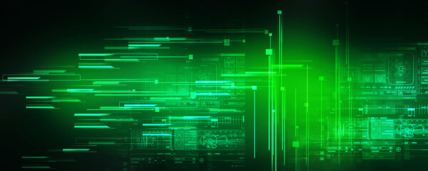 2d illustration Abstract futuristic electronic circuit technology background