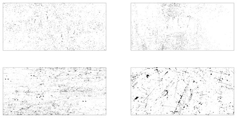 Grunge Urban Backgrounds set. Dust Overlay Distress Grain ,Simply Place illustration over any Object to Create grungy Effect. Vector image Collection
