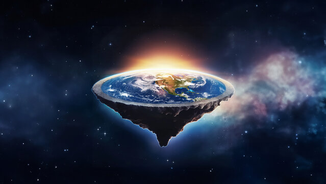 Die Vorstellung einer flachen Erde oder Erdscheibe im Universum. Mythologie und Verschw&ouml;rungstheorie