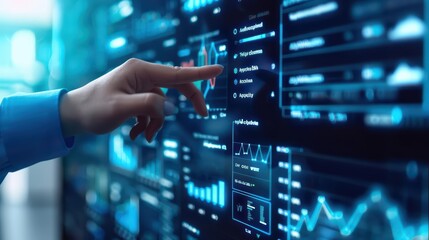Fototapeta premium AIdriven platforms match founders with ideal cofounders, investors, and mentors based on realtime data and predictive analytics, streamlining the startup process, with copy space