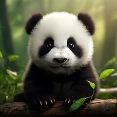 Obraz premium Baby Panda