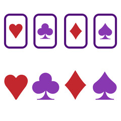 Set of Alice in Wonderland pattern: rabbit, Cheshire cat, flamingo, cards, hat, keys cup mushrooms clock and roses