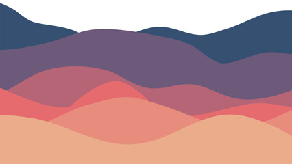 20 hand drawn waves Gradient beige to blue pastel wallpaper. Flat design fullcolor abstract illustration. design Gradient beige to blue color minimalist background
