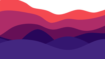 16 hand drawn waves Orange, maroon and navy pastel wallpaper. Flat design fullcolor abstract illustration. design Orange, maroon and navy color minimalist background
