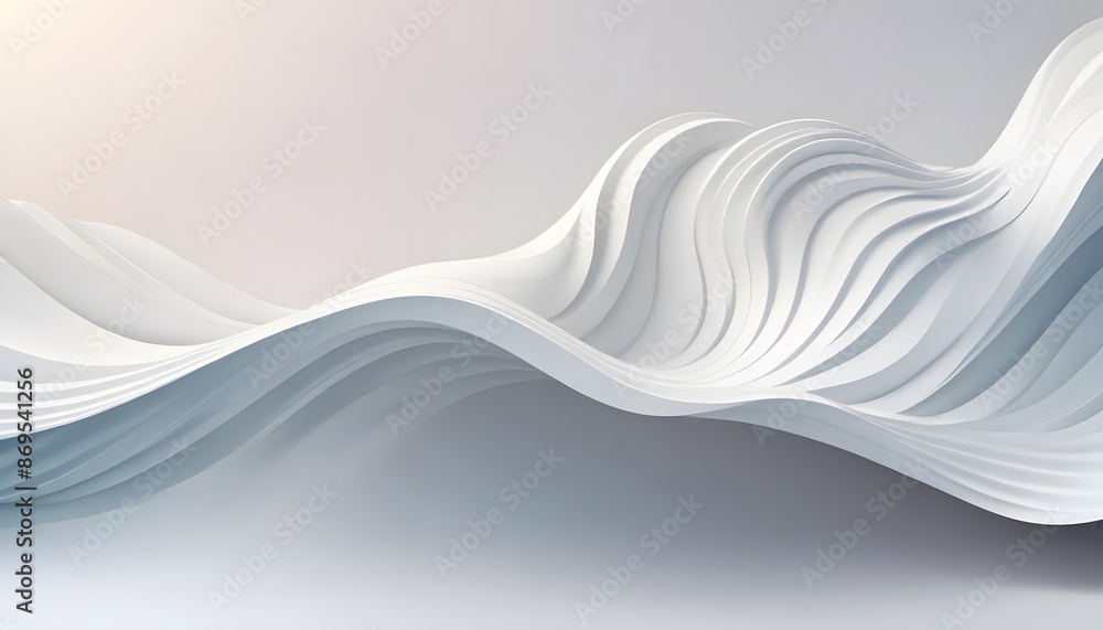 Aufkleber white abstract white background texture minimalist white wave text for your design. gradient white a
