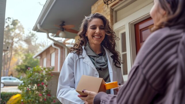 Contactless Medication Delivery to Patient's Doorstep for Home Healthcare