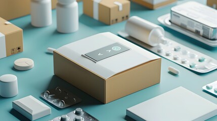 Fototapeta premium Smart Medication Tracking Device for Accurate Healthcare Delivery