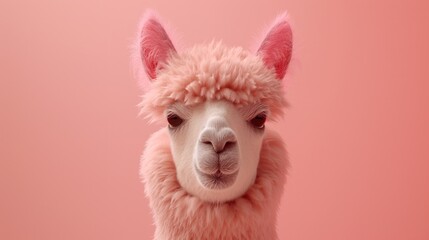 Pink lama portrait