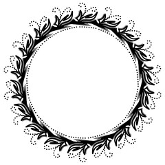 Classic vintage design with black circle frame. Perfect for photos, icons, logos, banners, greeting cards, websites, advertisements